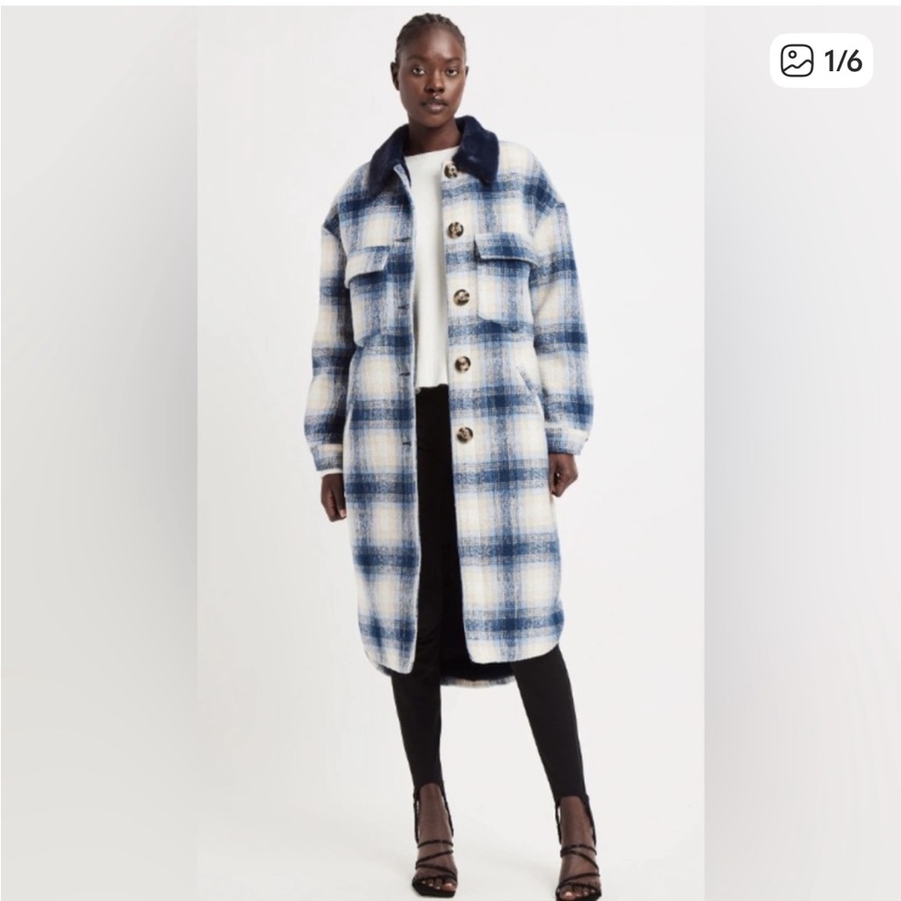 Apparis Blue and White Plaid Jacket